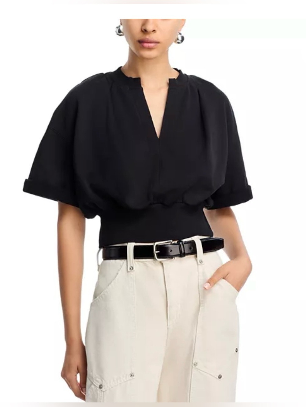 3.1 Phillip Lim short sleeve cropped sweatshirt